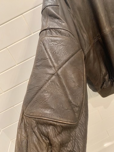 Vintage Mark Shale Mens Size 40 Leather Bomber Jacket w/ Thinsulate - Picture 8 of 10