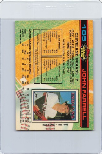 1991 Stadium Club #185 John Farrell Indians Signed Auto *H9844 - Picture 2 of 2