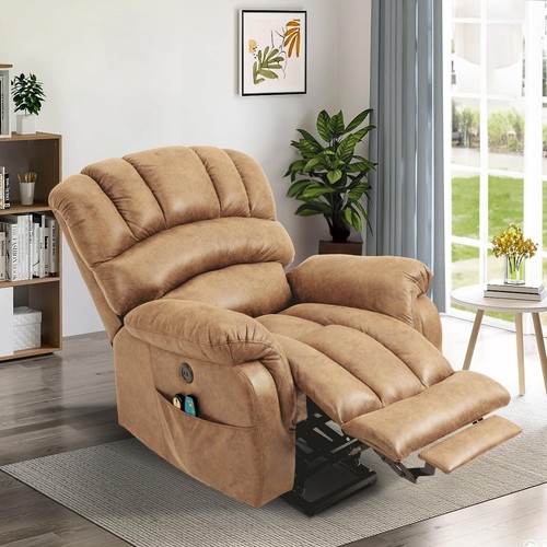 Large Power Lift Recliner for Elderly Big Tall w/ Extended Footrest Massage Heat - Picture 29 of 43