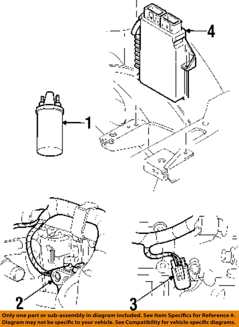 Genuine Mopar Electrical Ignition System-Ignition Coil Caravan 1995-97 4609080