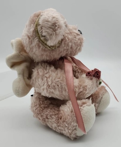 De colección JB Bean Boyds Osos Cazo Oso Alas de Ángel Rosas Rosa Ornamento 1998 - Imagen 3 de 6