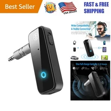 Hands-Free Bluetooth 5.0 Aux Adapter - Connect Wirelessly at Home & on the Go
