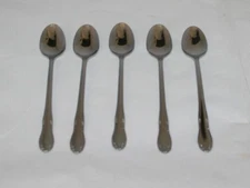 Oneida Stainless Silverware 7.5" Spoons Collectible Set of 5