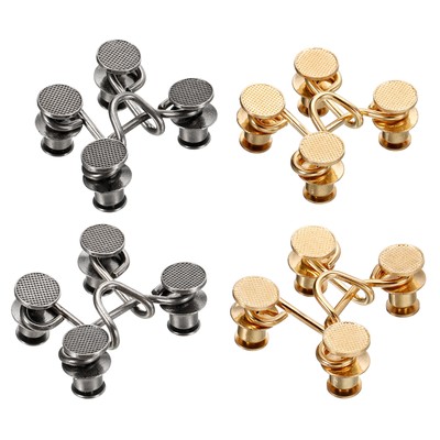 4 Stück Taillenverlängerung Schnalle Jeans Knopf Pins Hosenspanner 2 Größen Gold Schwarz
