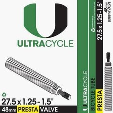 ULTRACYCLE Premium Bicycle Tube 27.5 x 1.25-1.5 Presta 48mm
