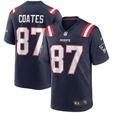 New England Patriots Ben Coates #87 Nike Navy Retired Official NFL Game Jersey