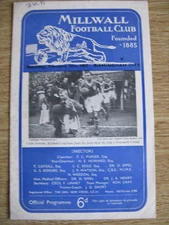 MILLWALL V. BIRMINGHAM CITY FOOTBALL PROGRAMME - FEB, 16th 1957