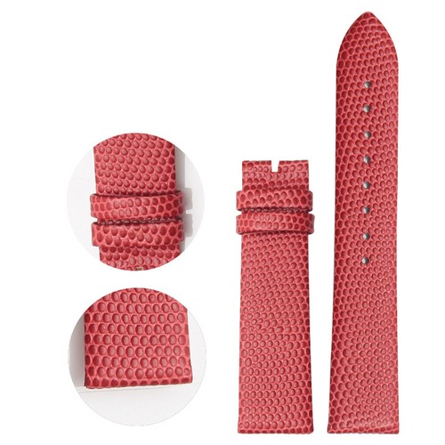 16mm 18mm 20mm Lizard Embossed Calf Genuine Leather Thin and Soft Watch Band - Picture 11 of 30