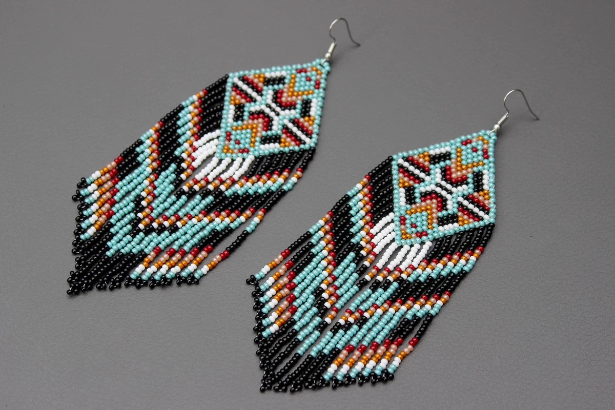 Big 2024 beaded earrings