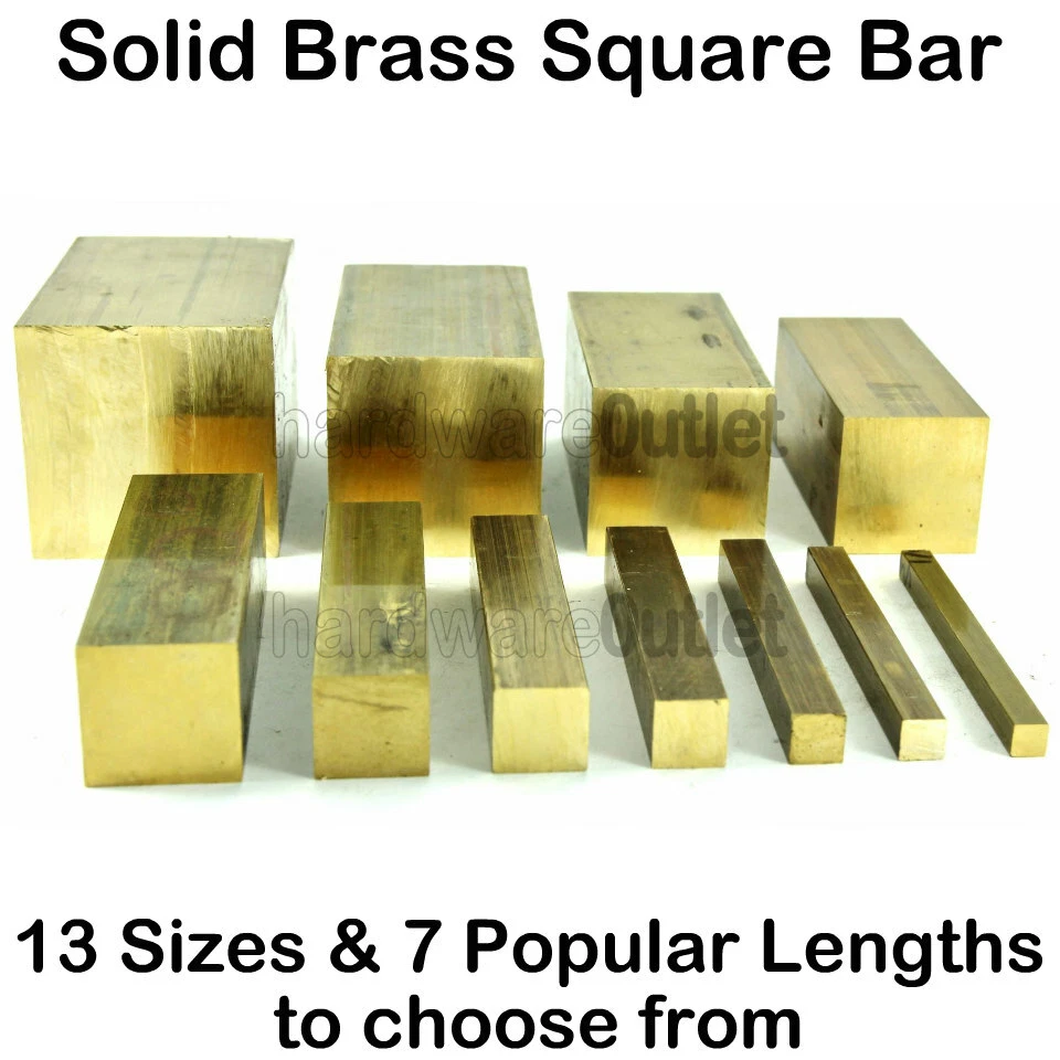 UNBRANDED//GENERIC *SGS Solid BRASS SQUARE BAR Bespoke Lengths Cut To Order UK Distributor