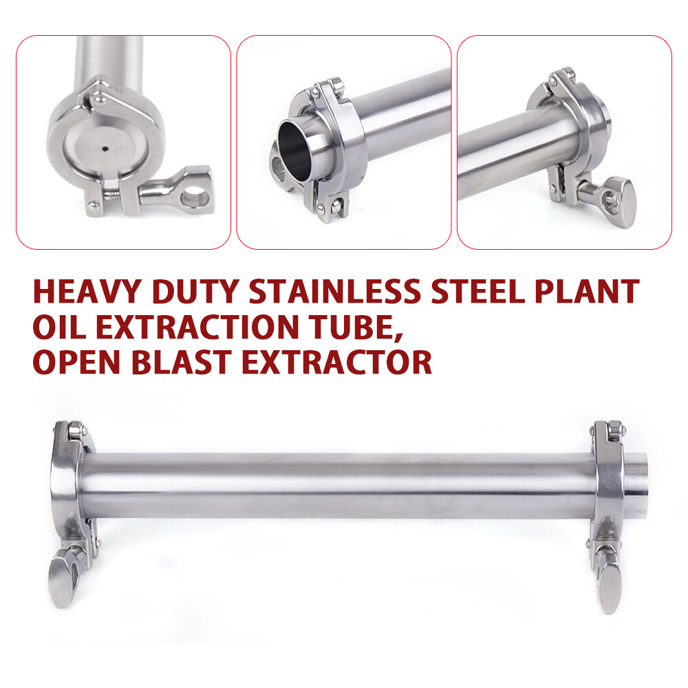 Plant Oil Extraction Tube Stainless Steel Open Blast Extractor Kit 12