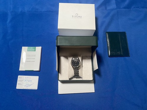 TITONI AIRMASTER AUTOMATIC SAPPHIRE CRYSTAL WATCH SWISS MADE NEW 83963-S-063 - Picture 4 of 7