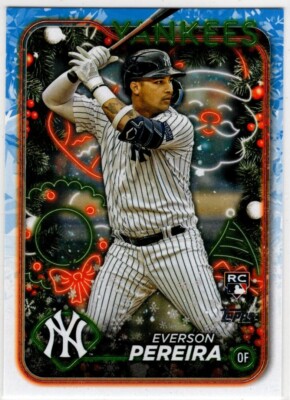 2024 Topps Holiday Baseball Everson Pereira No. H186 New York Yankees