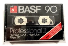 BASF Professional II 90 audio cassette blank tape sealed Made in USA Type II