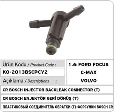 Bosch Common Rail Injector Leak Off Connector 2 Ways (1.6 Ford - Volvo)