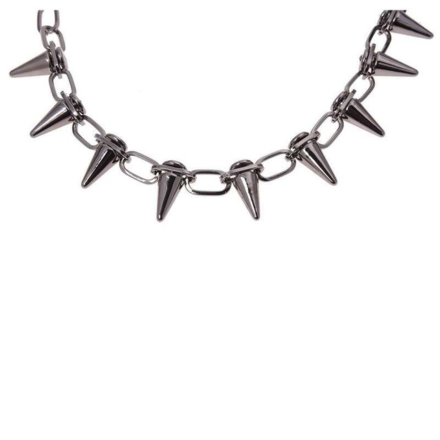 Púas De Metal Tachuelas Remaches Punk Gótico Collar Gargantilla Cuello T7Y1