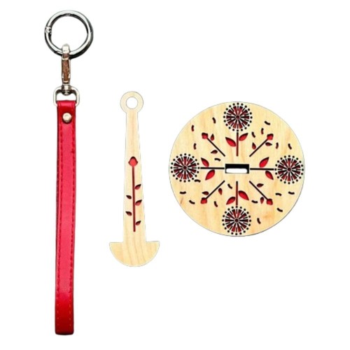 Wood Wrist Yarn Holder Portable Weaving Thread Holder Rotating Knitting Tools - Imagen 14 de 17