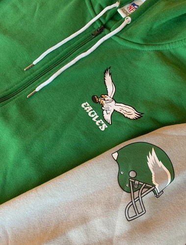 FLY EAGLES FLY Kelly Green Philadelphia Eagles NFL Zip Up Hoodie/Jacket-Sz M NWT - Picture 7 of 19