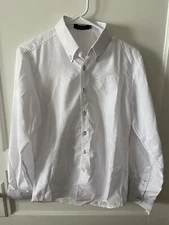 VSKA Shirt Men’s Size M White Long Sleeve Button-Down Collar