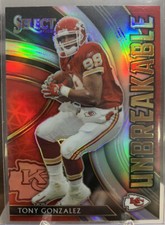 2020 PANINI FOOTBALL TONY GONZALEZ UNBREAKABLE SILVER PRIZM U25 KC CHEIFS