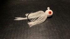 10 Pk  Round Gulp Ball Jigs W/ 3-D Eyes & Skirts 2oz to 10oz Black Nickel Hooks