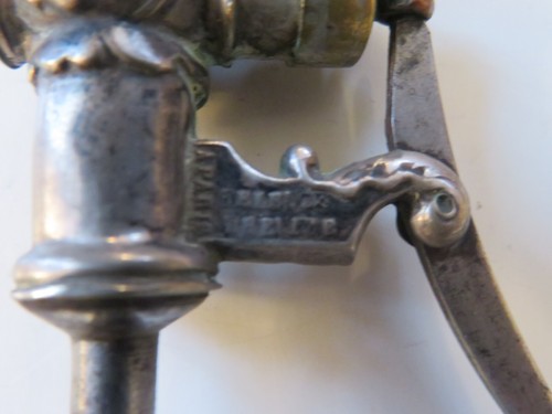 TIRE BOUCHON SIPHON A CHAMPAGNE TAP G. DELEUZE ARGENT 19 EME CORKSCREW CAVATAPPI - Picture 9 of 18
