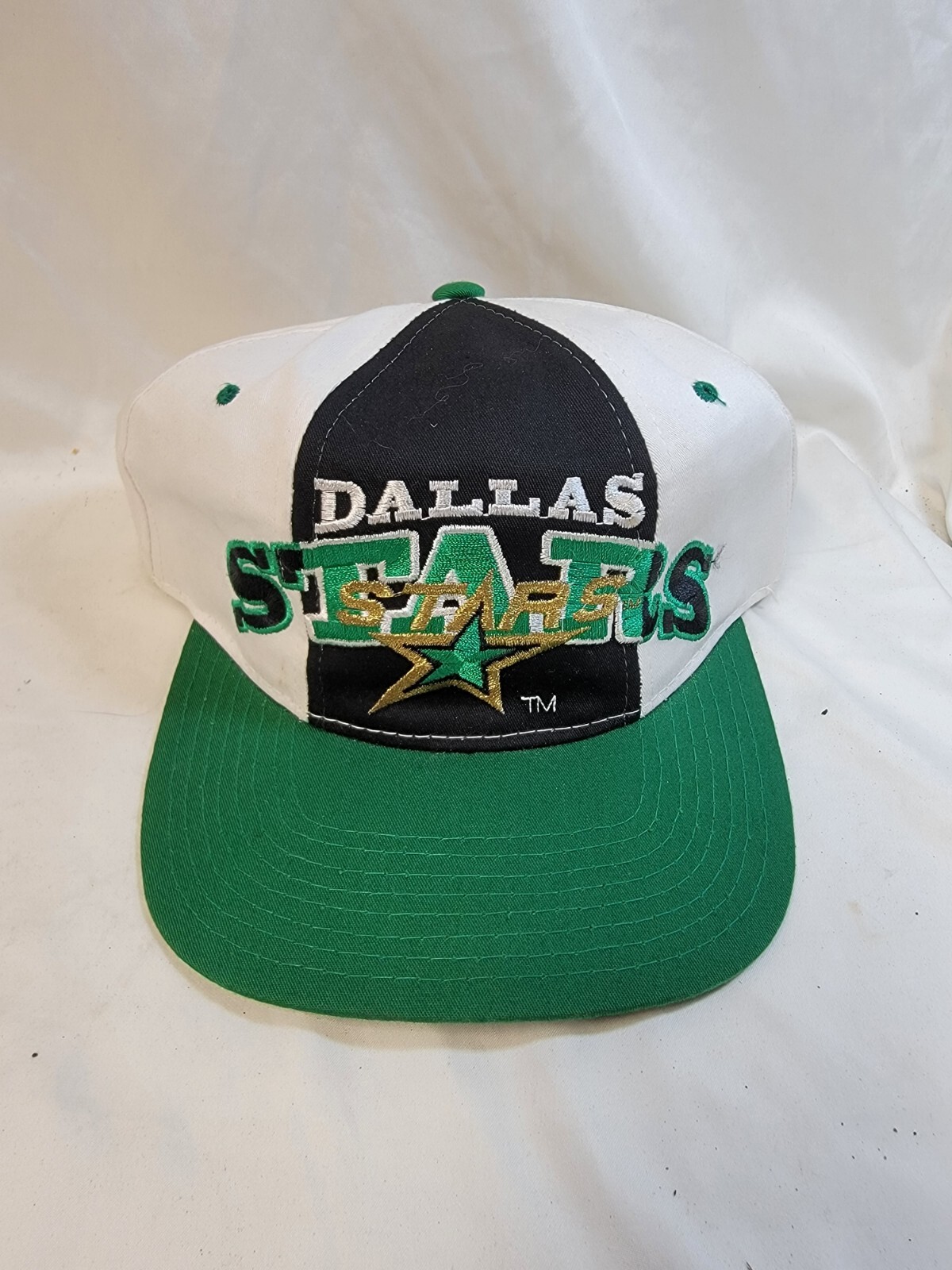 Dallas Stars Hat Starter Snapback Cap Black Green Hockey TriPower VTG