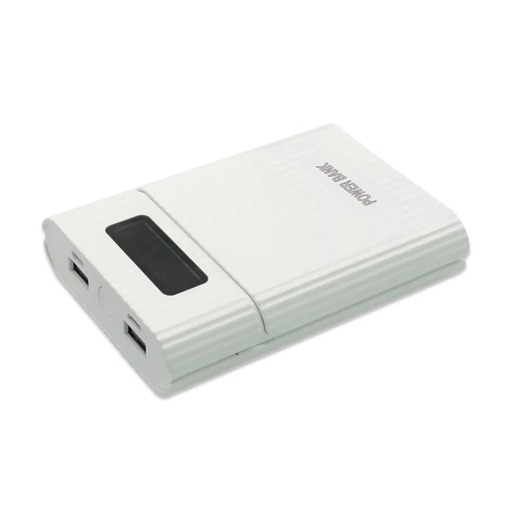Power Bank Case Kit with 4x18650 Battery Charger DIY Box and Dual USB Ports for Mobile Phone Charging