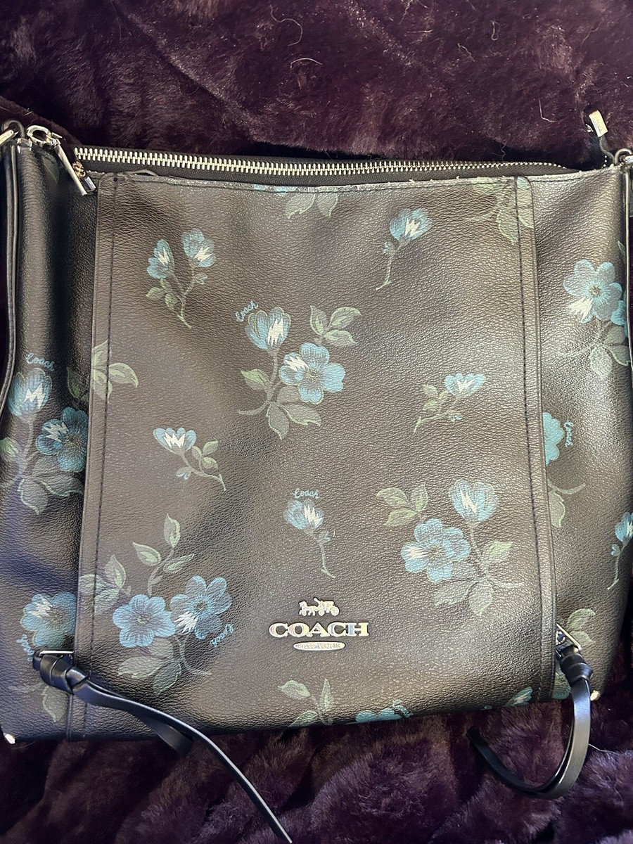Gorgeous Rare COACH Victorian Floral Print Black & blue Handbag