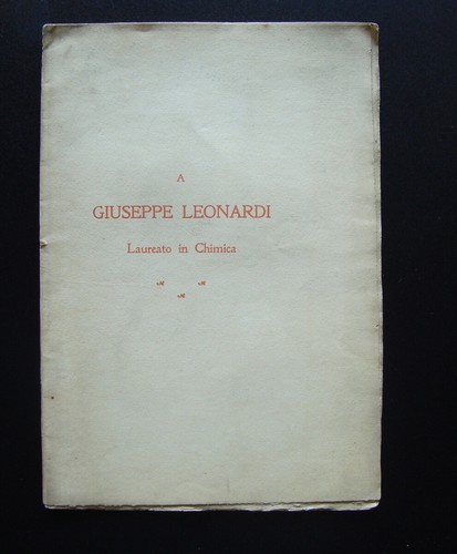 A Giuseppe Leonardi Laureato in chimica 1904 Lettera Vallisnieri a Svajer - 第 1/1 張圖片
