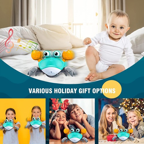 Krabbelnde Krabbe Baby Spielzeug mit Musik LED Kinder Geschenk Musikspielzeug - Bild 8 von 13