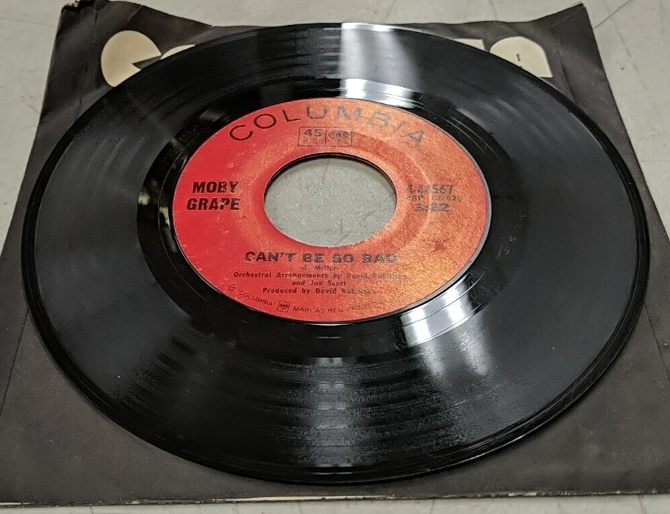 Moby Grape Can't Be So Bad / Bitter Wind VG+ 45 RPM 1968 - Image 2 of 4
