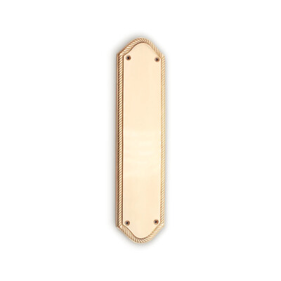 Georgian Finger Türdrücker Platte Satin Messing Seil Design Form Türschutz