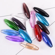 5pcs Long Oval Rugby Shape Large 40x12mm Crystal Glass Loose Beads DIY Jewelry