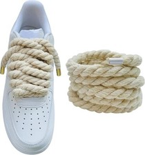 "Thick Rope Shoe Laces for Air Force 1 Sneakers, Chunky Fat Rope Laces for Dun..