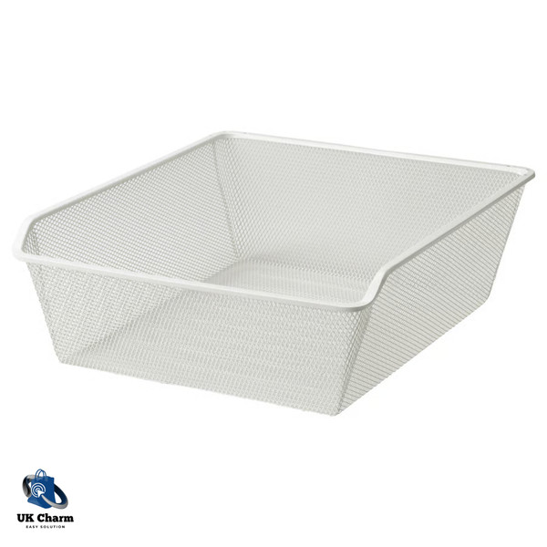 IKEA KOMPLEMENT Cesta de Malla Cajón Blanco para Marco de Armario PAX 50x58cm
