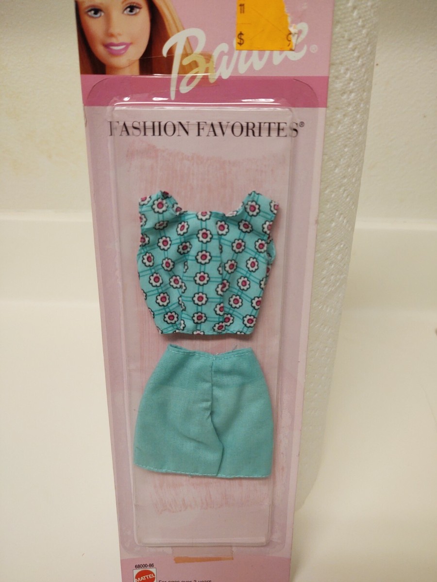 VINTAGE BARBIE FASHION FAVORITE OUTFIT 1999 MATTEL #68000-86 Floral Top - Main Image