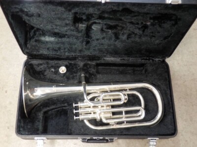 Yamaha YAH-203S Alto Horn Eb Yellow Brass Silver Plated W/ Case & Mouthpiece New