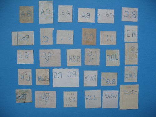 Lot de timbre, Belgique, Belgie timbre perforé, Stamp Perfin, TBE, à Voir - Picture 2 of 2