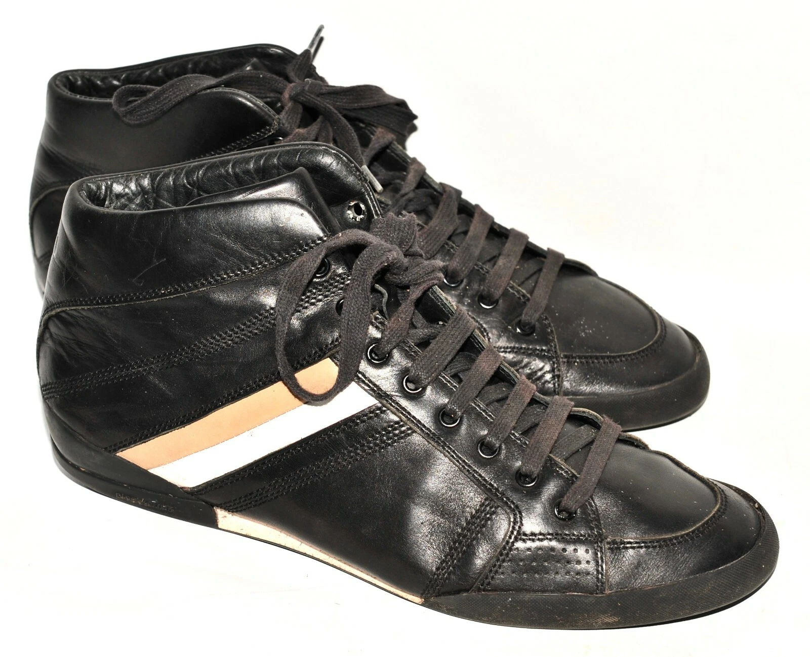 SUPERBES BASKETS CHRISTIAN DIOR HOMME CUIR NOIR TAILLE 43,5 EU 9,5 UK