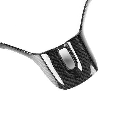 Real Dry Carbon Fiber Steering Wheel Cover Trim For Mitsubishi Lancer EVO X 10th - Picture 8 of 12