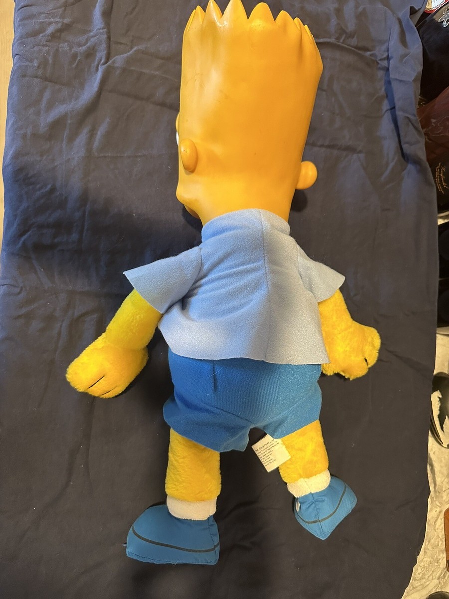 Vintage 1990 Bart Simpson 22” Doll Plush Hard Plastic Head