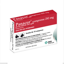 MSD Panacur 250 mg 10 cpr Cani Gatti → Vermicida Vermifugo Parassiti intestinali