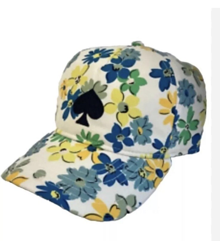 Kate spade New York Floral Yellow and Blue Cap Kate Spade New York French Cream Floral cap retail $68+ | eBay main image 3