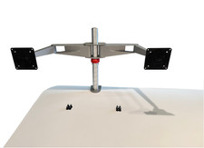 Knoll Sapper Double Monitor Arm, 16" Mast, Deep Table Clamp