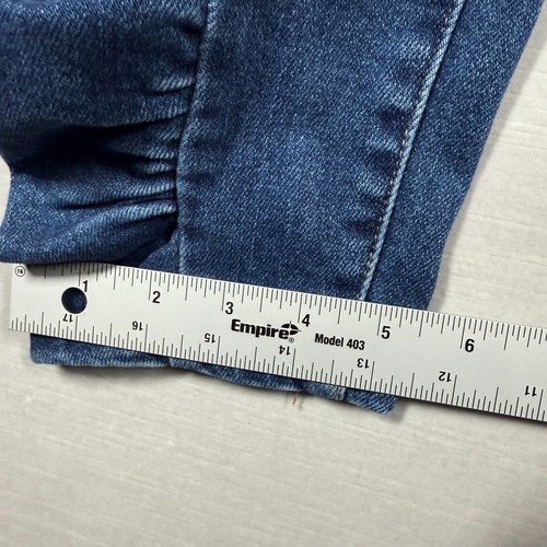 Cello Jeans Womens 5 Blue Denim Ruched Bottom Statement Stylish Boho Medium Wash - Picture 12 of 13