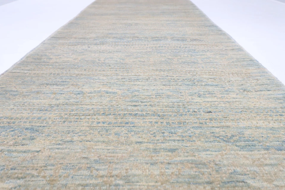 10 ft Hallway Tribal gabbeh Runner Rug Afghan Hand Knotted Wool Bedroom Rug - Image 3 of 4