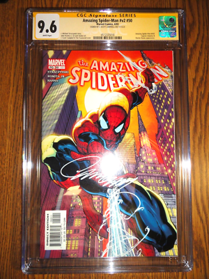 洋書（原書）Amazing Spider-Man MARVEL オムニバス 希少 Amazing Spider-man #50 J Scott Campbell Signed Cover CGC 9.6 SS