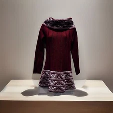 CHARMING CHARLIE SWEATER DRESS WOMENS Size Small Long Sleeve Rust Red