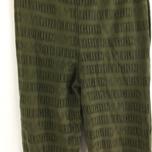 True Religion Youth Jogger Fleece Pull On Sweatpants Logo Olive Green Size XL - Picture 6 of 12